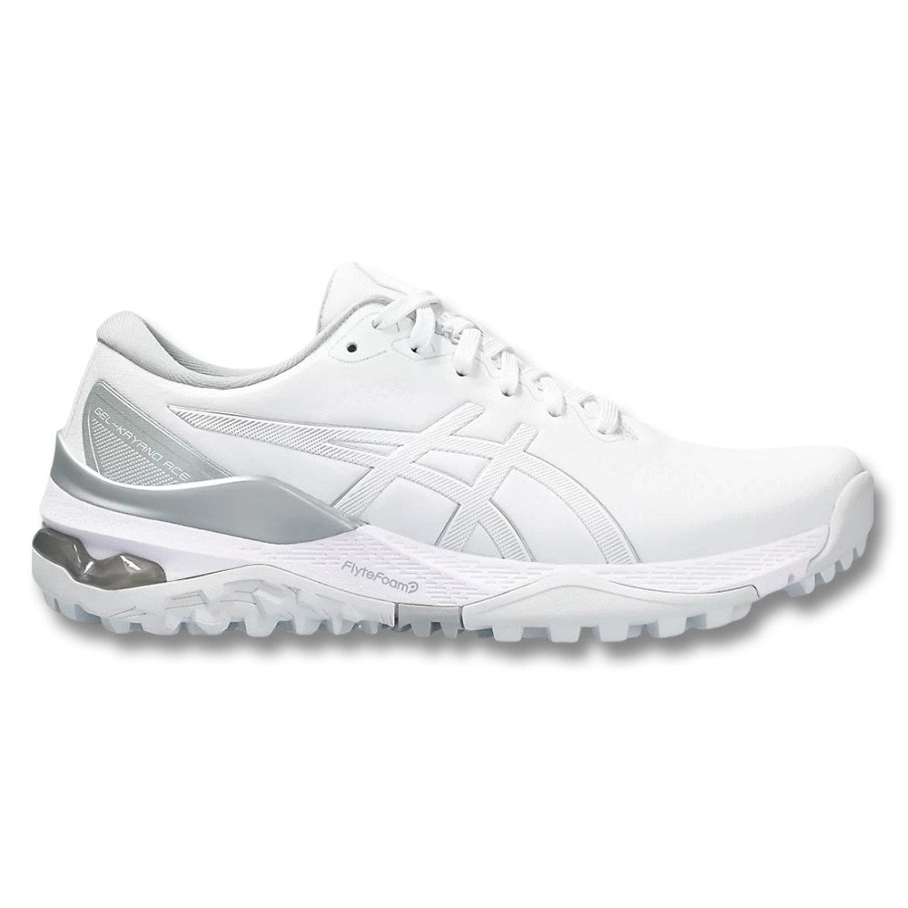 ASICS Gel-Kayano Ace 2 Spikeless Golf Shoes White/Pure Silver - 25