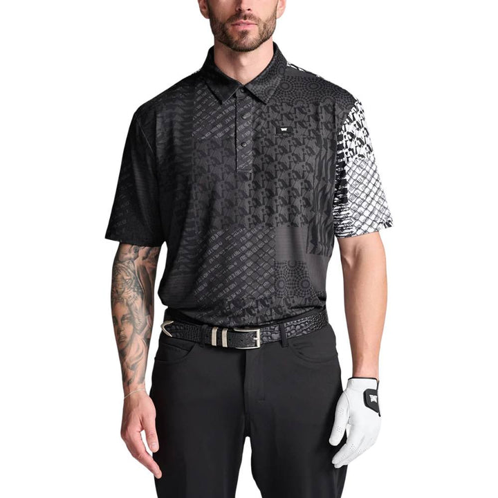 PXG Comfort Fit Unity Print Golf Polo Black - FW25 Men