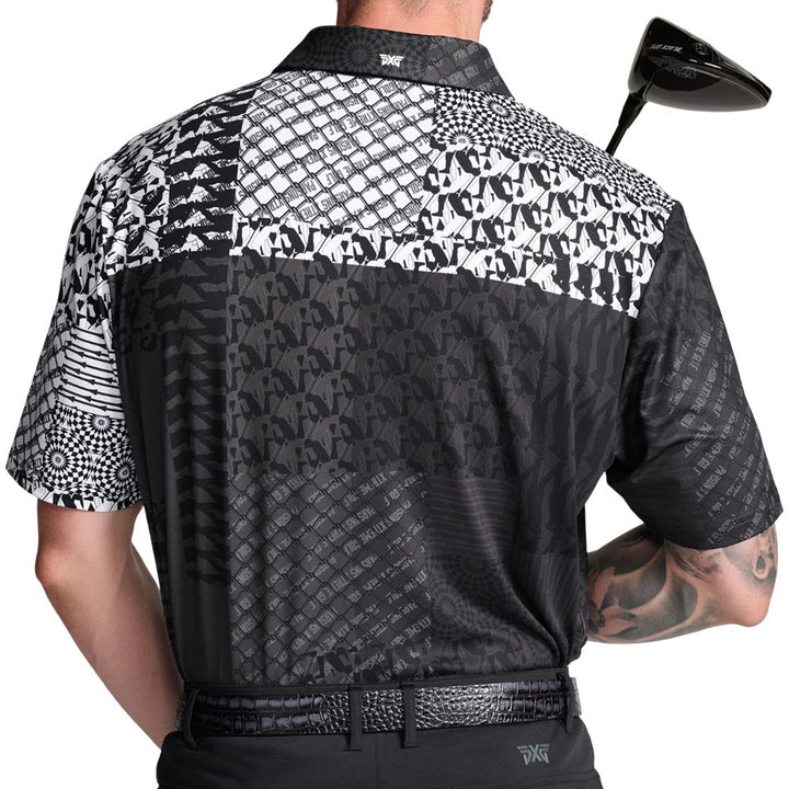PXG Comfort Fit Unity Print Golf Polo Black - FW25 Men