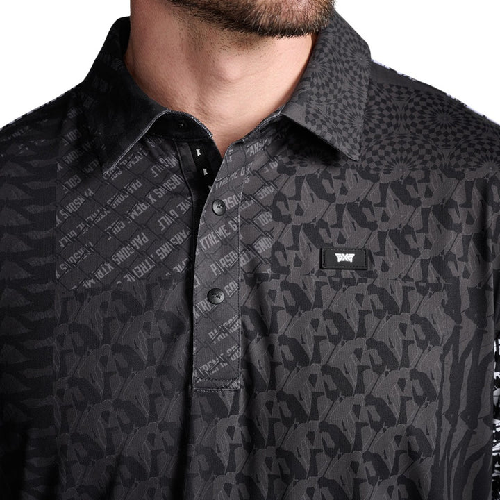 PXG Comfort Fit Unity Print Golf Polo Black - FW25 Men