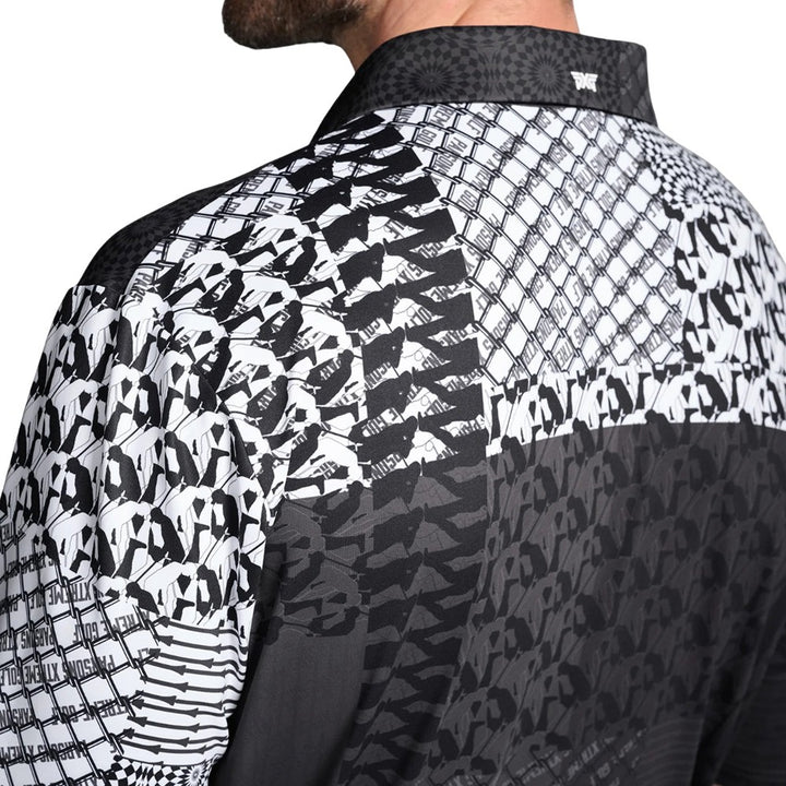 PXG Comfort Fit Unity Print Golf Polo Black - FW25 Men