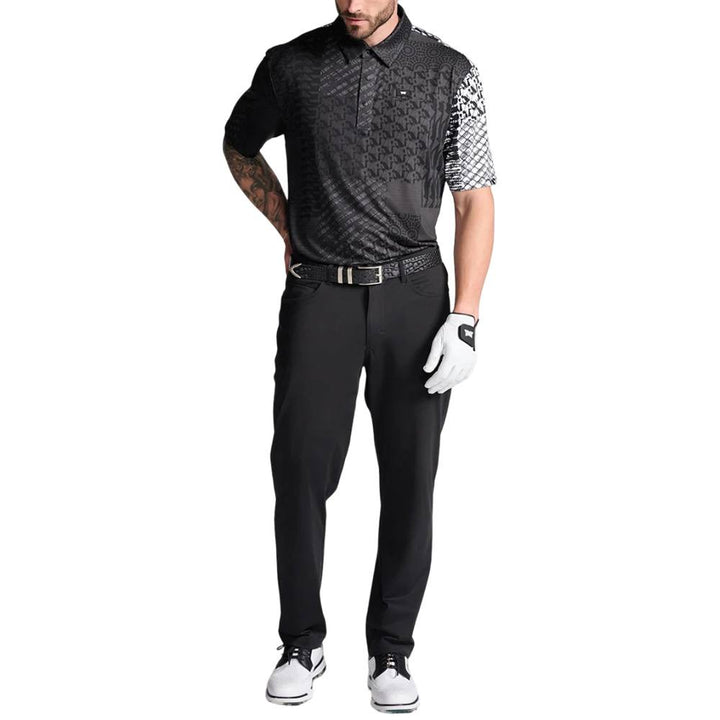 PXG Comfort Fit Unity Print Golf Polo Black - FW25 Men