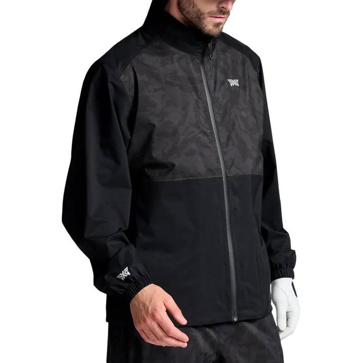 PXG Fairway Camo Rain Golf Jacket Black - FW25 Men