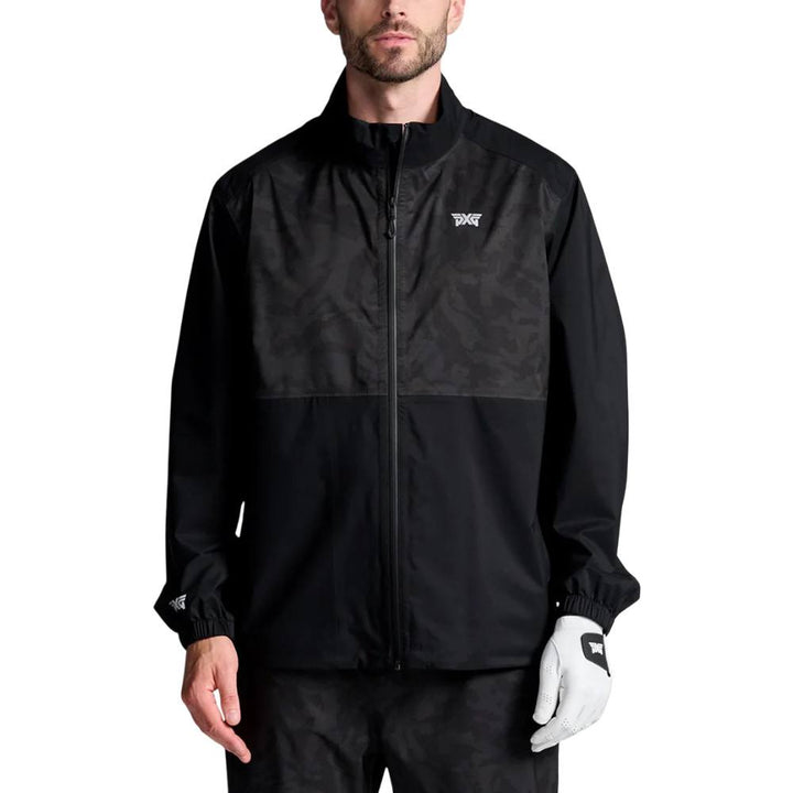 PXG Fairway Camo Rain Golf Jacket Black - FW25 Men