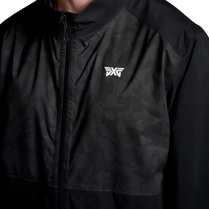 PXG Fairway Camo Rain Golf Jacket Black - FW25 Men