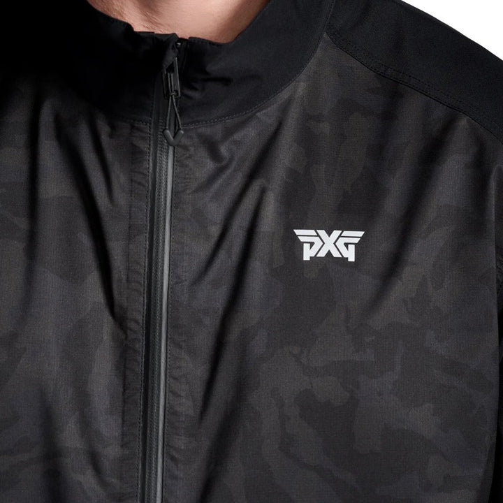PXG Fairway Camo Rain Golf Jacket Black - FW25 Men