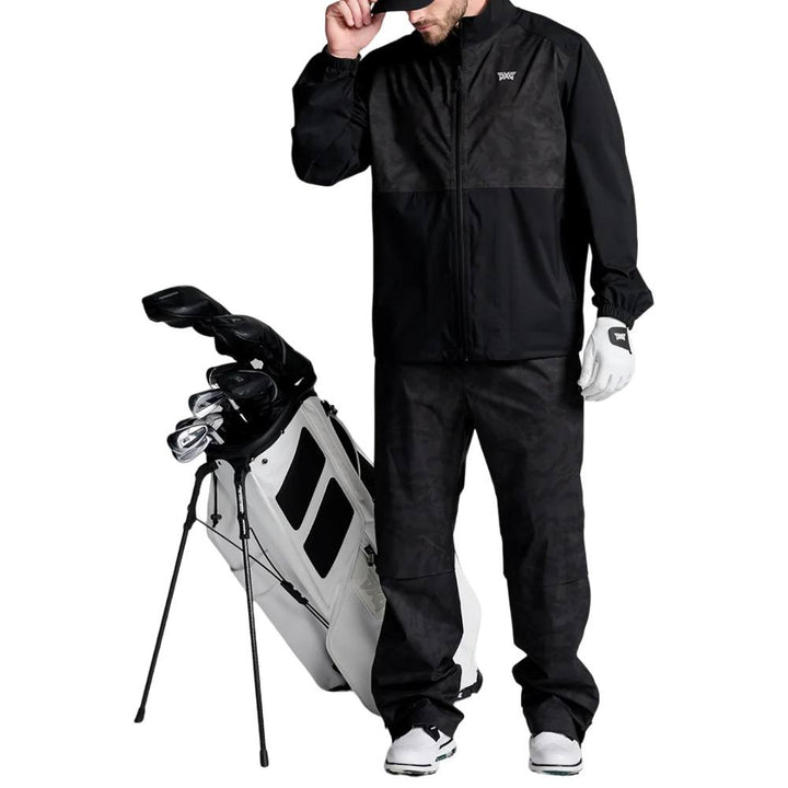 PXG Fairway Camo Rain Golf Jacket Black - FW25 Men