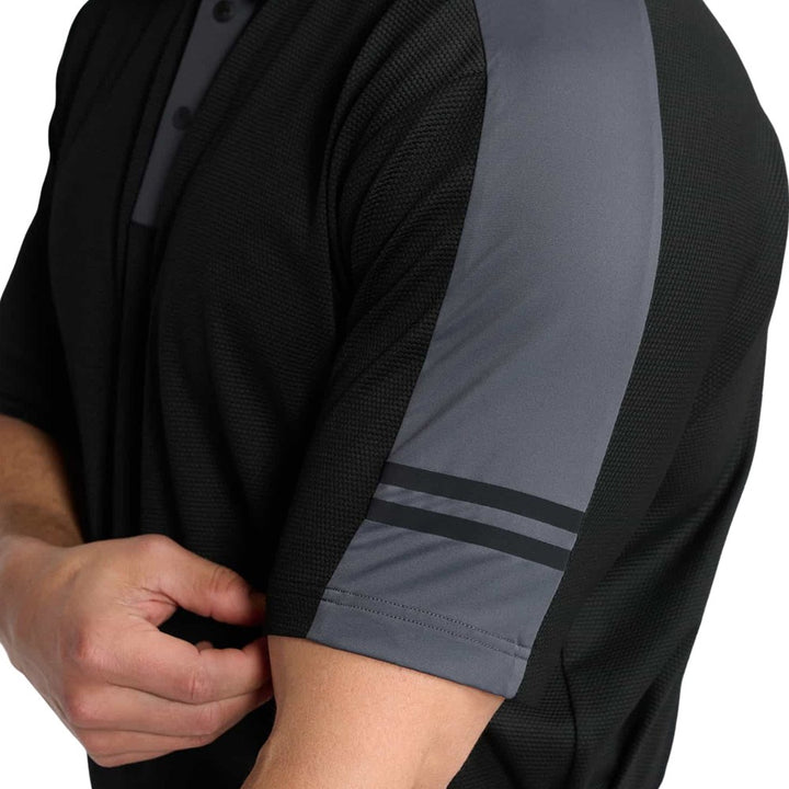 PXG Comfort Fit Shoulder Trim Golf Polo Black - FW25 Men