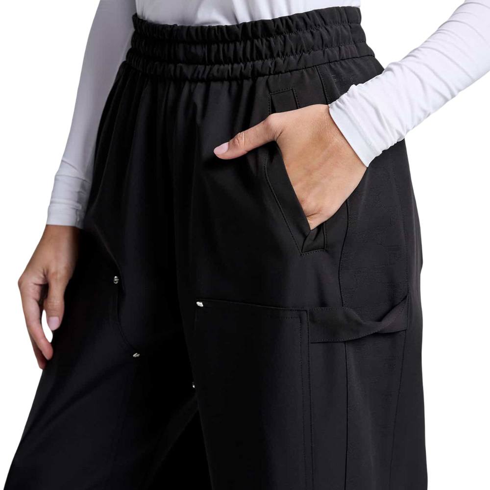 PXG Perforated Logo Wide Leg Trouser Golf Pants Black - FW25 Women