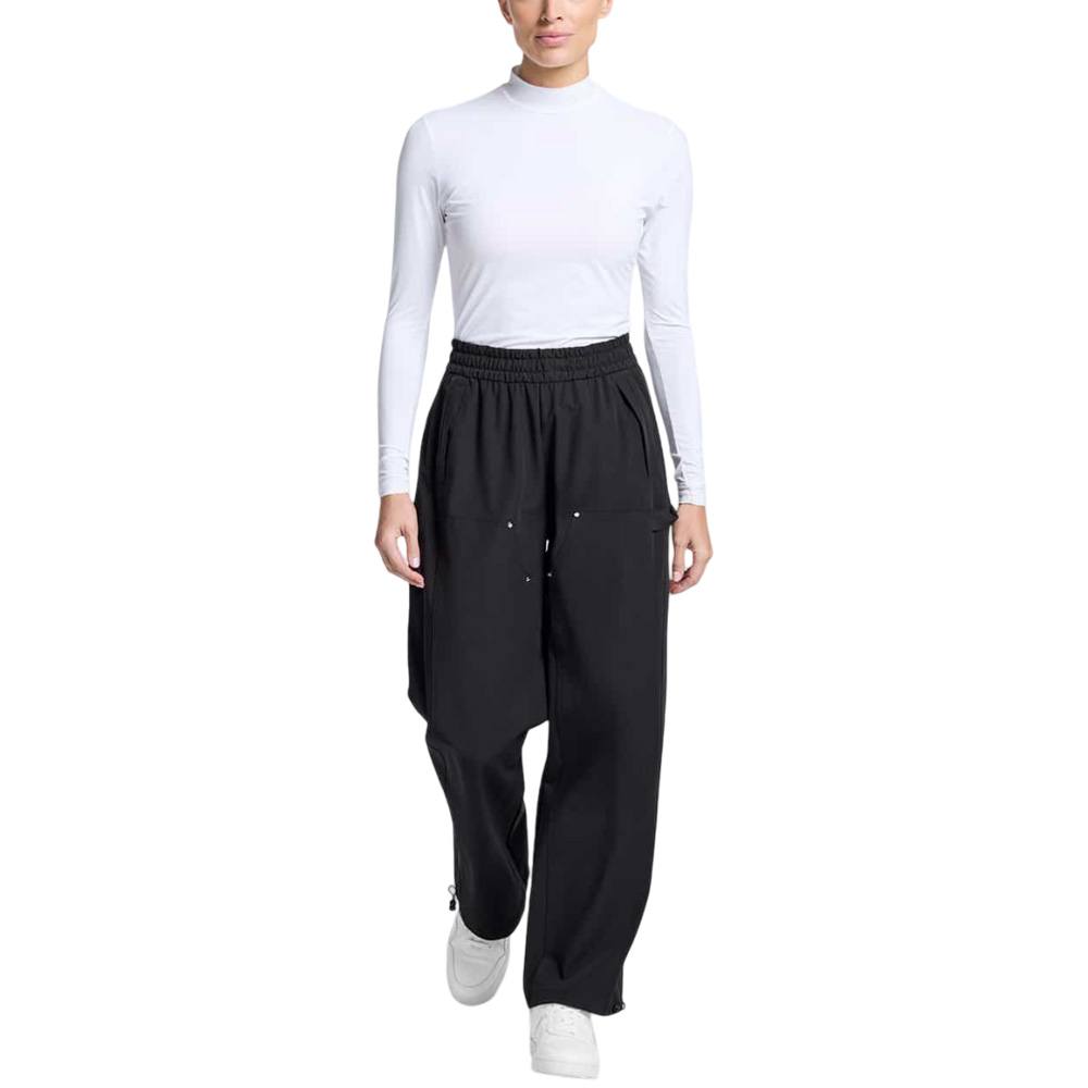 PGG レディース ブラックパンツ サイズ120 PXG Perforated Logo Wide Leg Trouser Golf Pants Black - FW25 Women