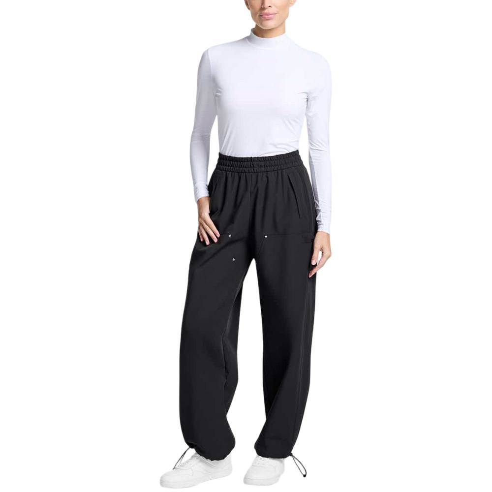 PXG Perforated Logo Wide Leg Trouser Golf Pants Black - FW25 Women