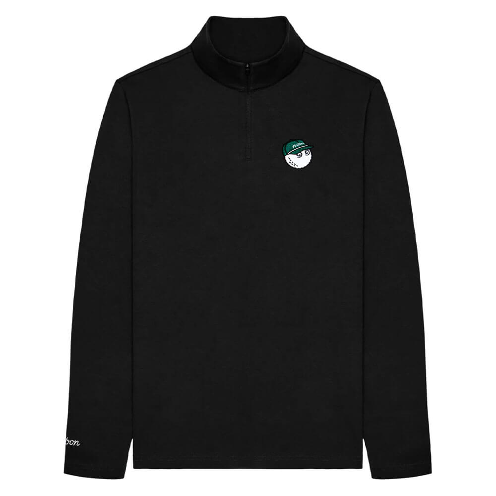 Malbon Flyer Mid Layer Golf Pullover Black - 25 Men – Golfio