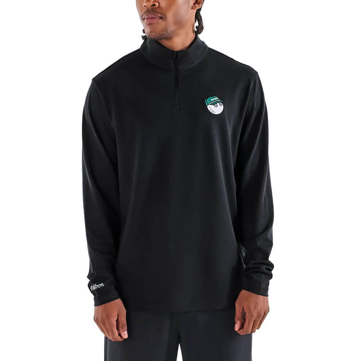 Malbon Flyer Mid Layer Golf Pullover Black - 25 Men
