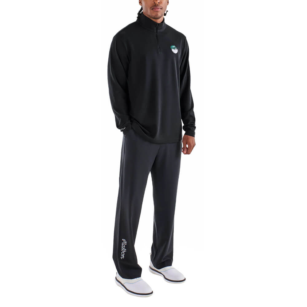 Malbon Flyer Mid Layer Golf Pullover Black - 25 Men – Golfio