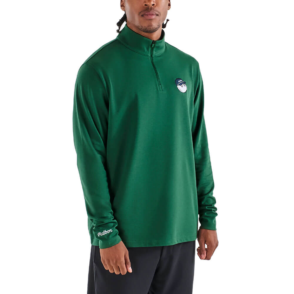 Malbon Flyer Mid Layer Golf Pullover Forest - 25 Men – Golfio