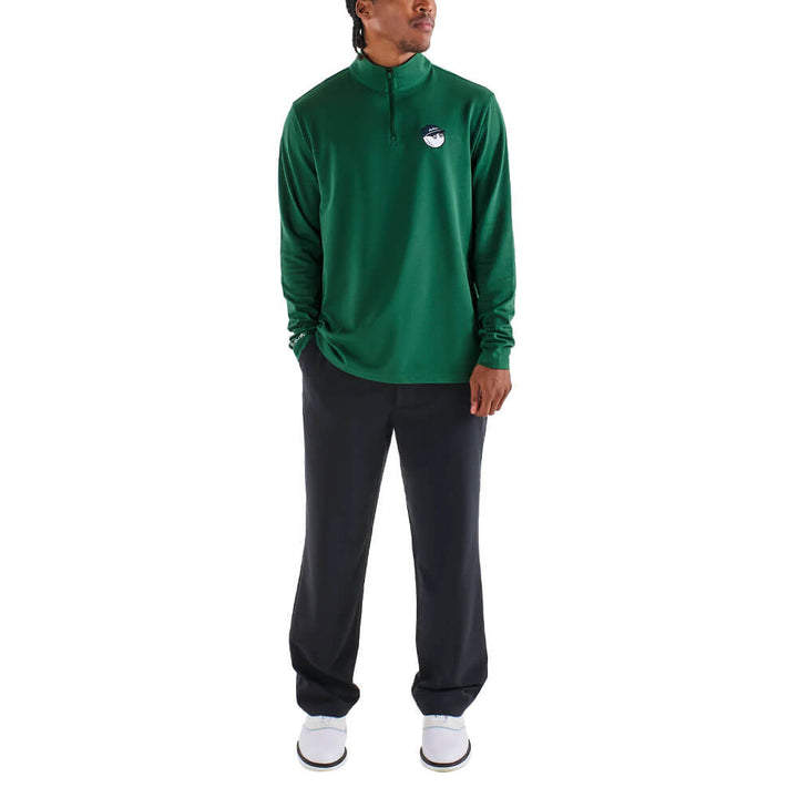 Malbon Flyer Mid Layer Golf Pullover Forest - 25 Men