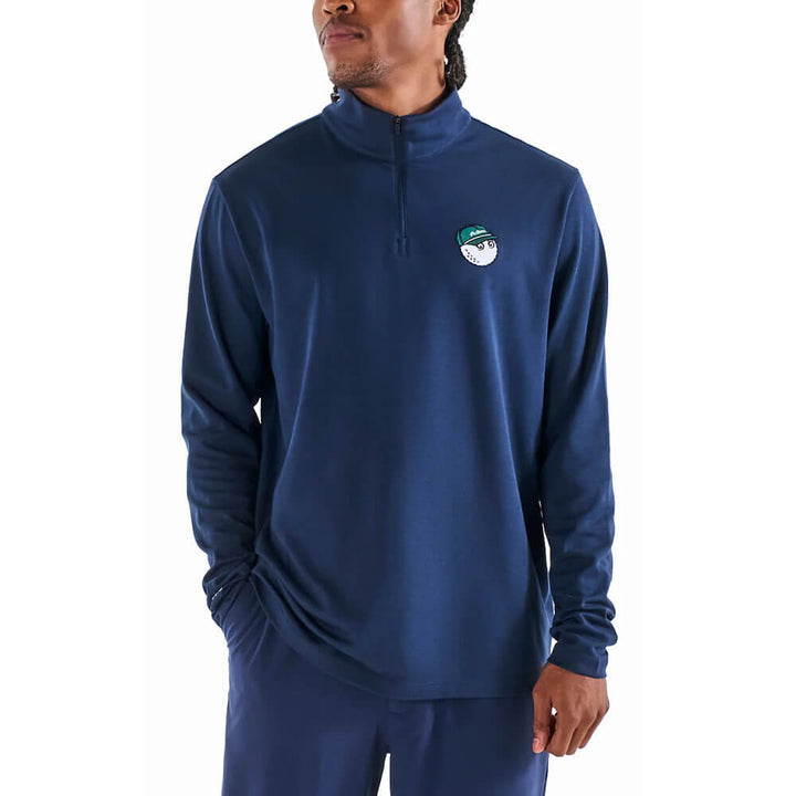 Malbon Flyer Mid Layer Golf Pullover Navy - 25 Men
