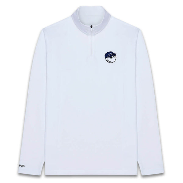 Malbon Flyer Mid Layer Golf Pullover White - 25 Men