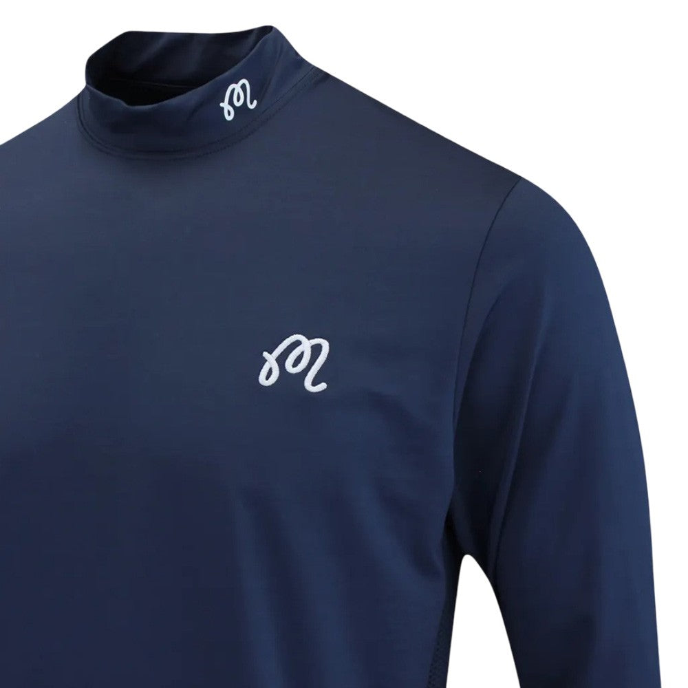Malbon Evergreen Compression Golf Mockneck Navy - FW24 Men – Golfio