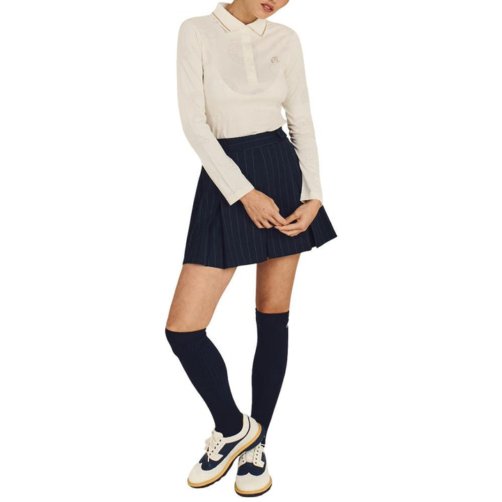 Malbon Venus Paisley Golf Polo Beige - FW25 Women