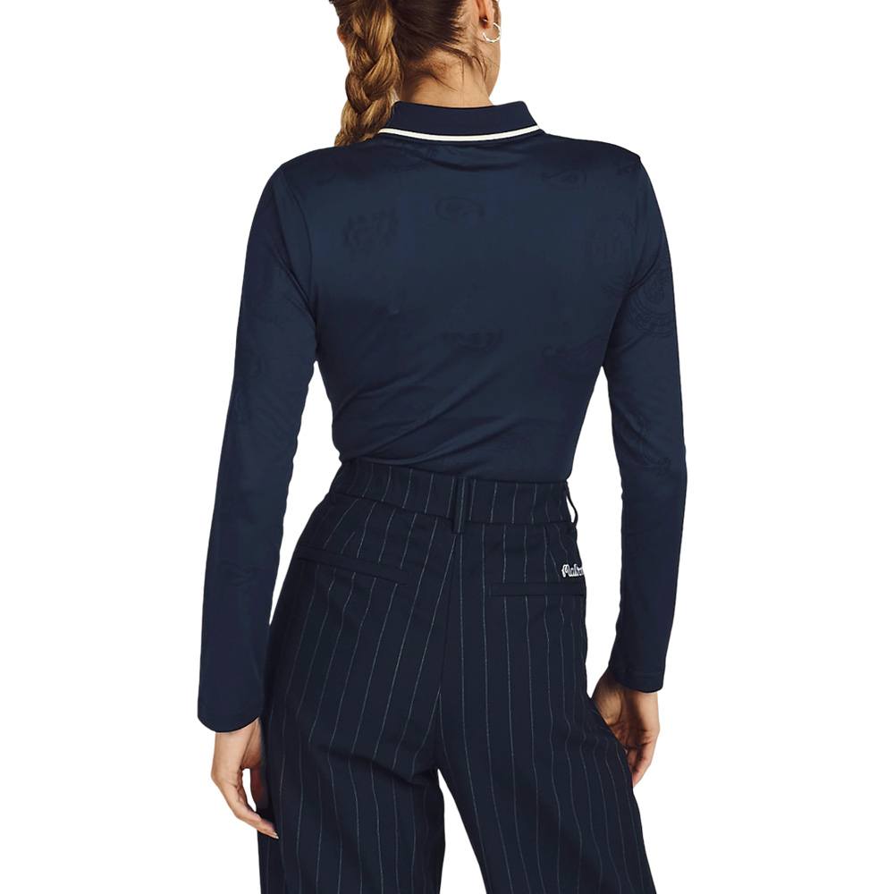 Malbon Venus Paisley Golf Polo Navy - FW25 Women – Golfio