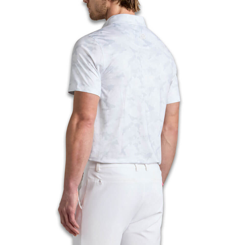 Gfore Icon Camo Tech Jersey Golf Polo (with Gfore Emblem) Snow