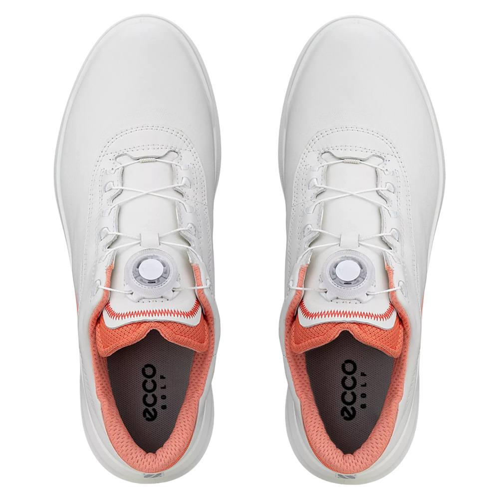 ECCO Core BOA Spikeless Golf Shoes White/Burnt Coral - 26 Women