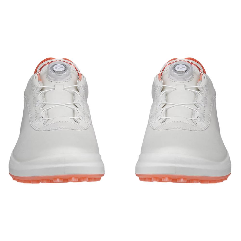 ECCO Core BOA Spikeless Golf Shoes White/Burnt Coral - 26 Women