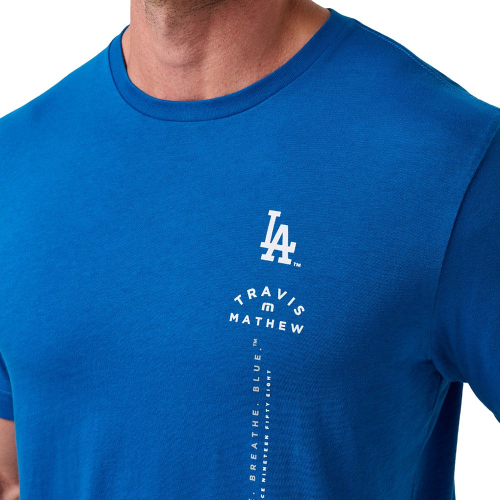 TravisMathew Los Angeles Dodgers Base Hit Bliss Golf T-Shirt