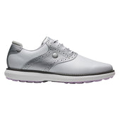 FootJoy Traditions Spikeless Golf Shoes Previous Season Style White/Silver - 24 Women
