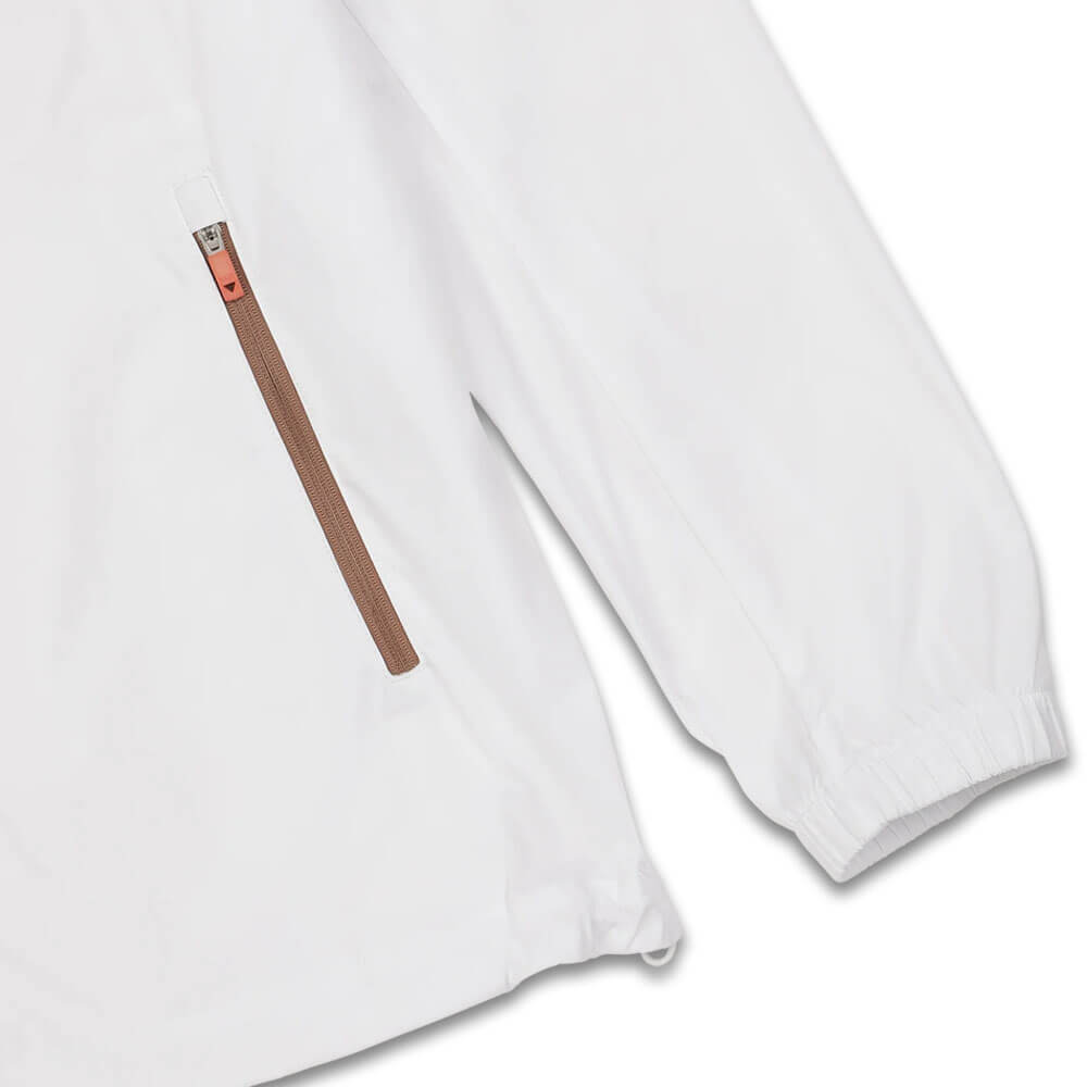 WAAC Zip-Up Windbreaker Golf Jacket White - SS26 Men – Golfio