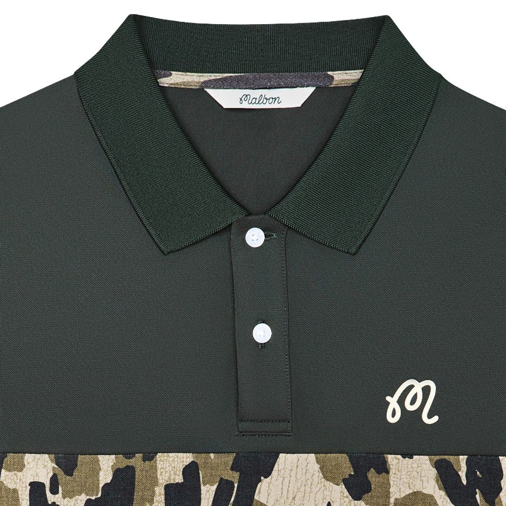 Malbon Tour Divot Camo Golf Polo Bark Camo - SS26 Men – Golfio