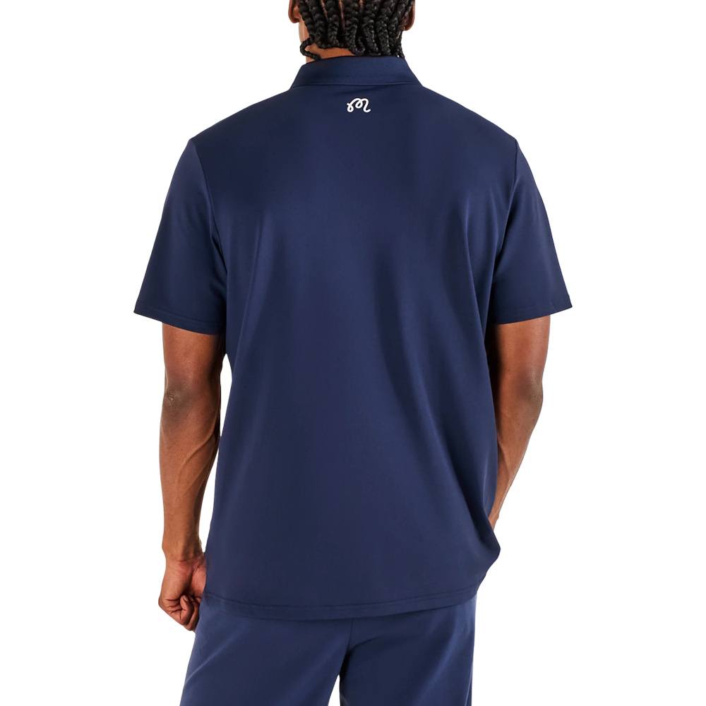 Malbon Block Placket Golf Polo Navy - SS26 Men – Golfio