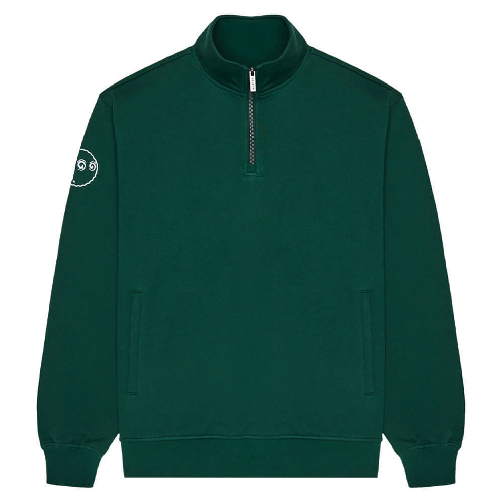 Malbon Collegiate Unbadged Golf Sweatshirt Forest - FW25 Men – Golfio