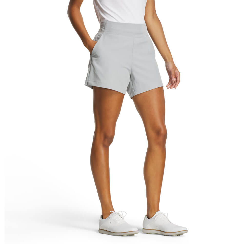 FootJoy Pull-On Stretch Woven Golf Short Grey - SS26 Women – Golfio