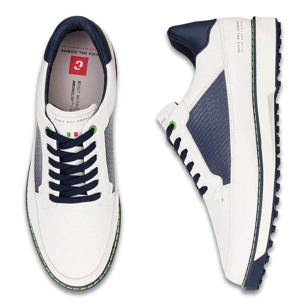 Duca Del Cosma Golf Davinci Leggero Spikeless Golf Shoes White