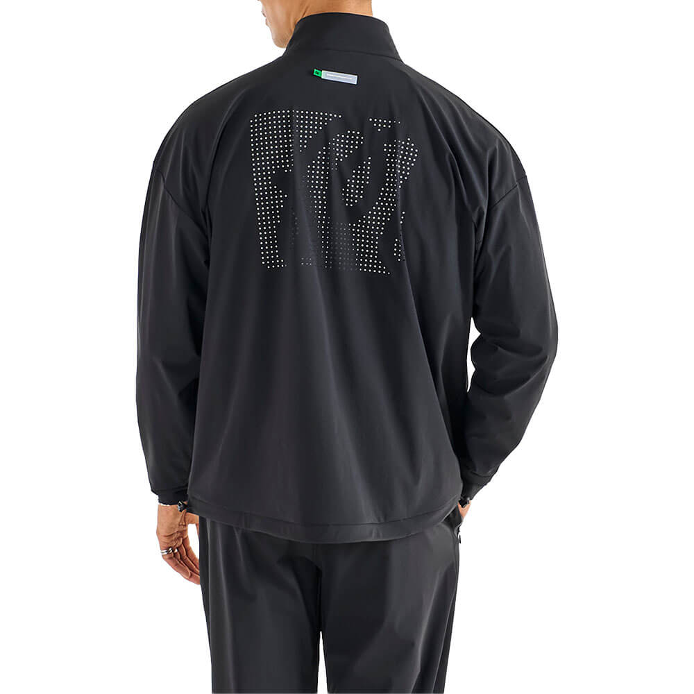 Malbon Performance Quarter Zip Shell Golf Pullover Black - FW25
