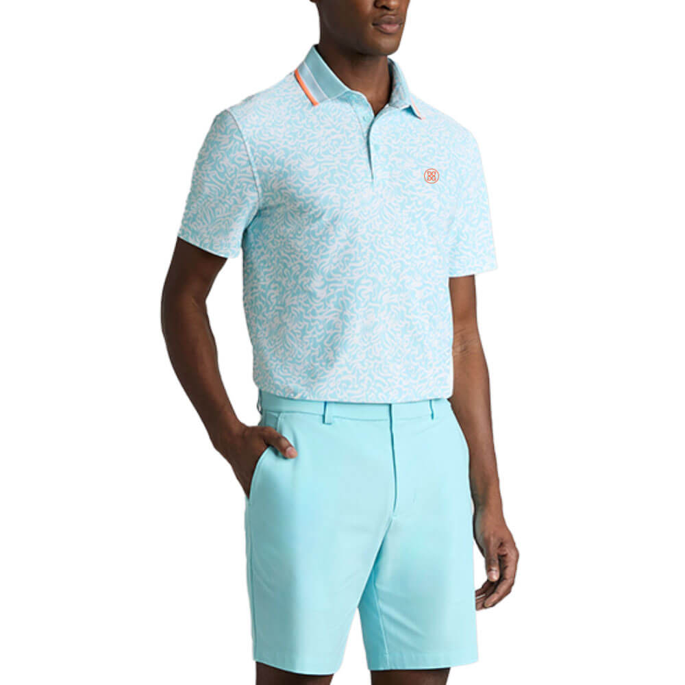 メンズウェア EFFLORESCENCE LOGO TAPE HALF SLEEVE POLO Gfore Scribble Tech Jersey Golf Polo (with Gfore Emblem) Cenote