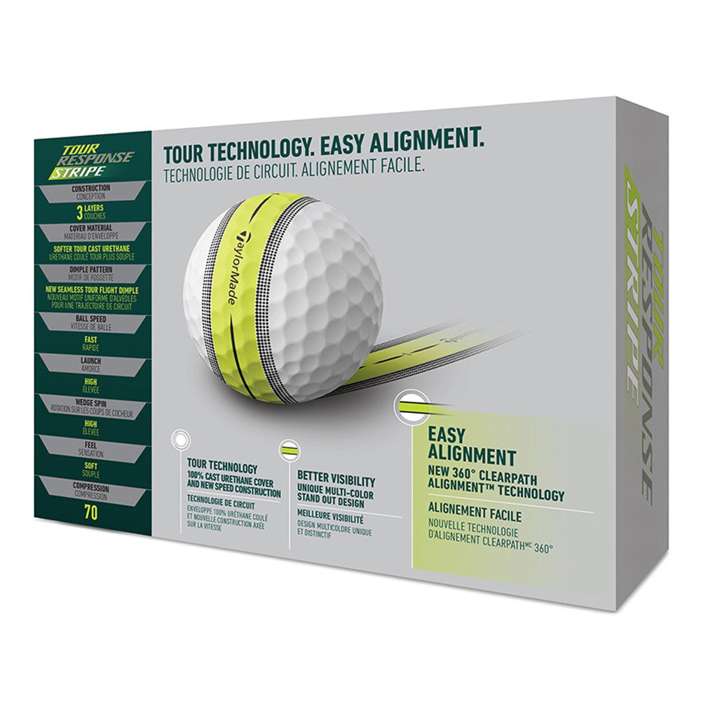 TaylorMade Tour Response Stripe Golf Balls 2024