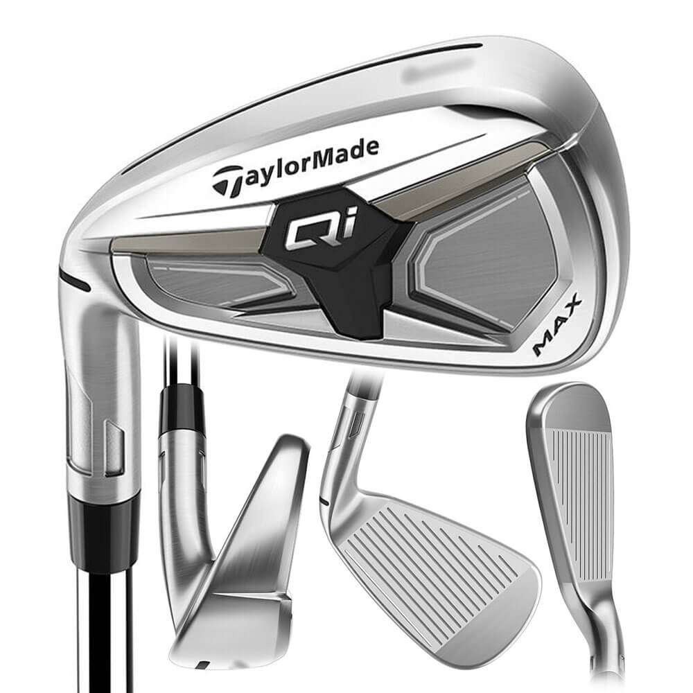 Fers Acier KBS Max MT 85 Set De Fers De Golf TaylorMade Qi 5-PW, AW, SW Pour Gaucher - Acier FST KBS Max MT 85 Regular - Très Bon état Skyteam 125