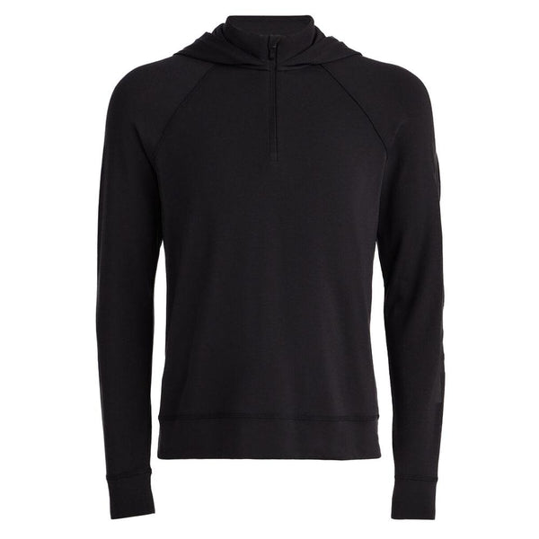 Gfore Hooded Luxe Quarter Zip Mid Layer Golf Jacket Onyx - 23