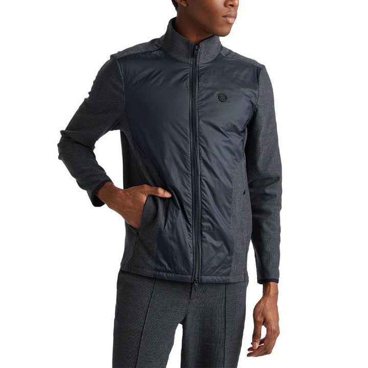 Gfore Glen Plaid Track Golf Jacket Onyx - FA23