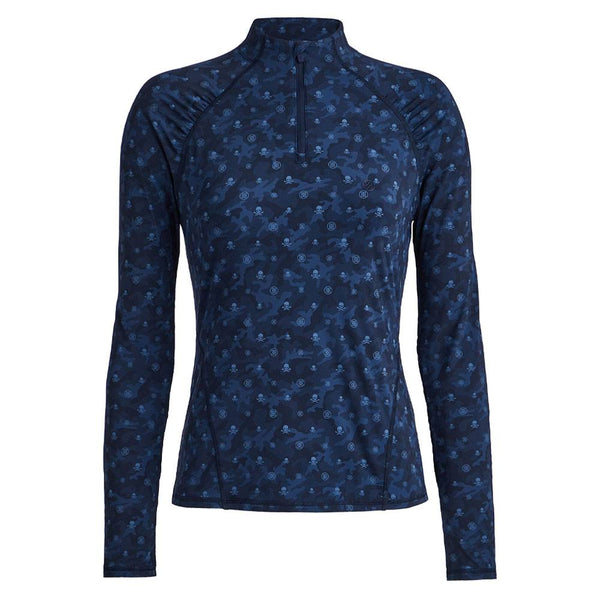 Gfore Icon Camo SilkyTech Nylon Ruched Golf Pullover Twilight - FA23 Women