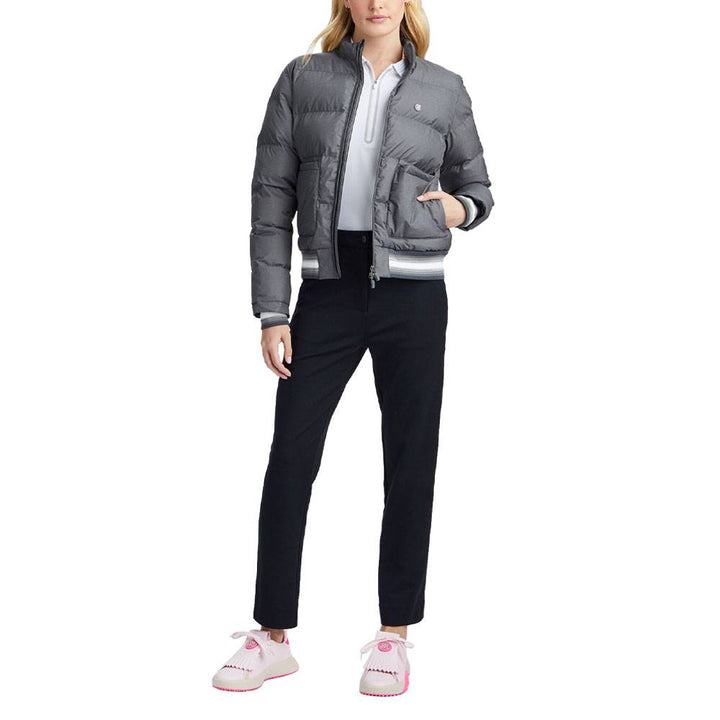 Gfore Coated Nylon Melange Puffer Golf Jacket Charcoal Heather Gray - FA23 Women