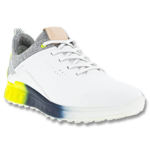 ECCO S-Three Spikeless Golf Shoes White/Lime Punch - 23 Men