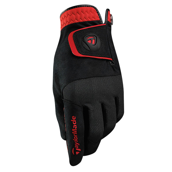 TaylorMade Rain Control Pair Golf Glove Black/Red - 18 Men
