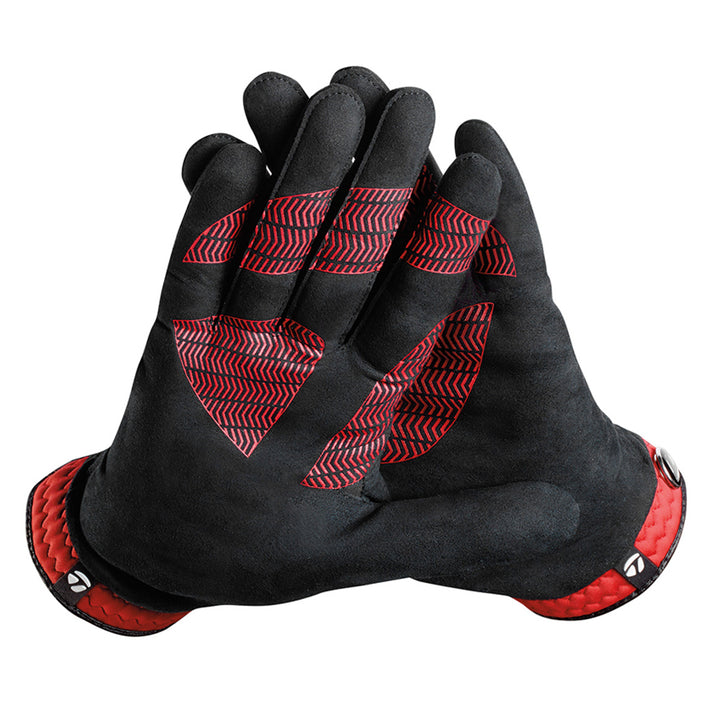 TaylorMade Rain Control Pair Golf Glove Black/Red - 18 Men