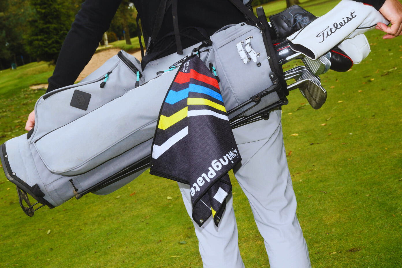 Golf Training Aid The Stance Towel - By Swing Plate