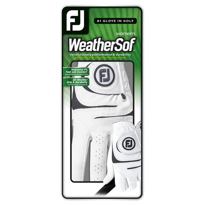 FootJoy WeatherSof Golf Glove White/Black - 23 Women