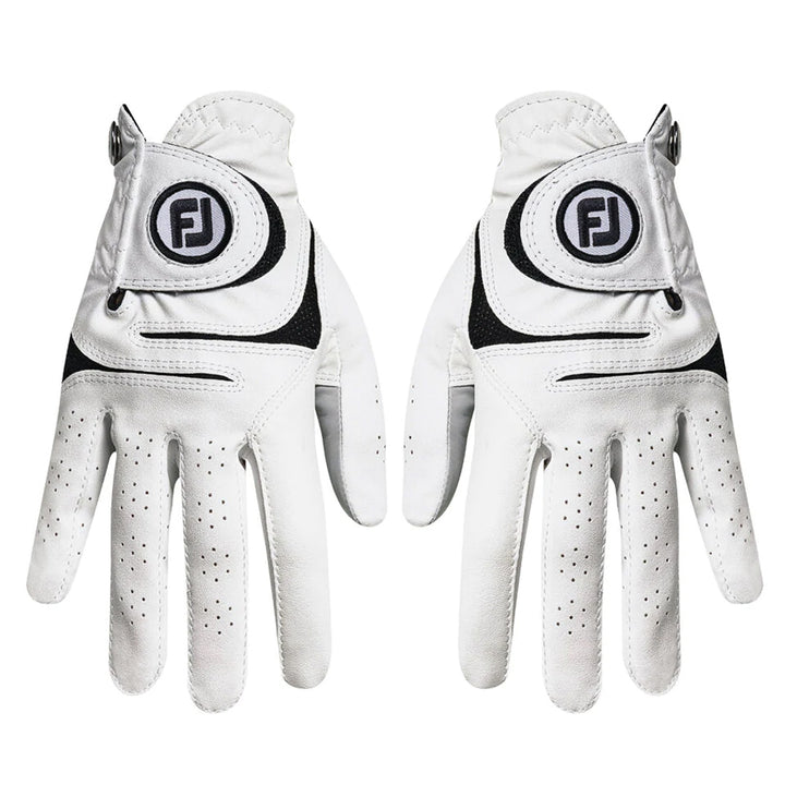 FootJoy WeatherSof Pair Golf Glove White/Black - 23 Women